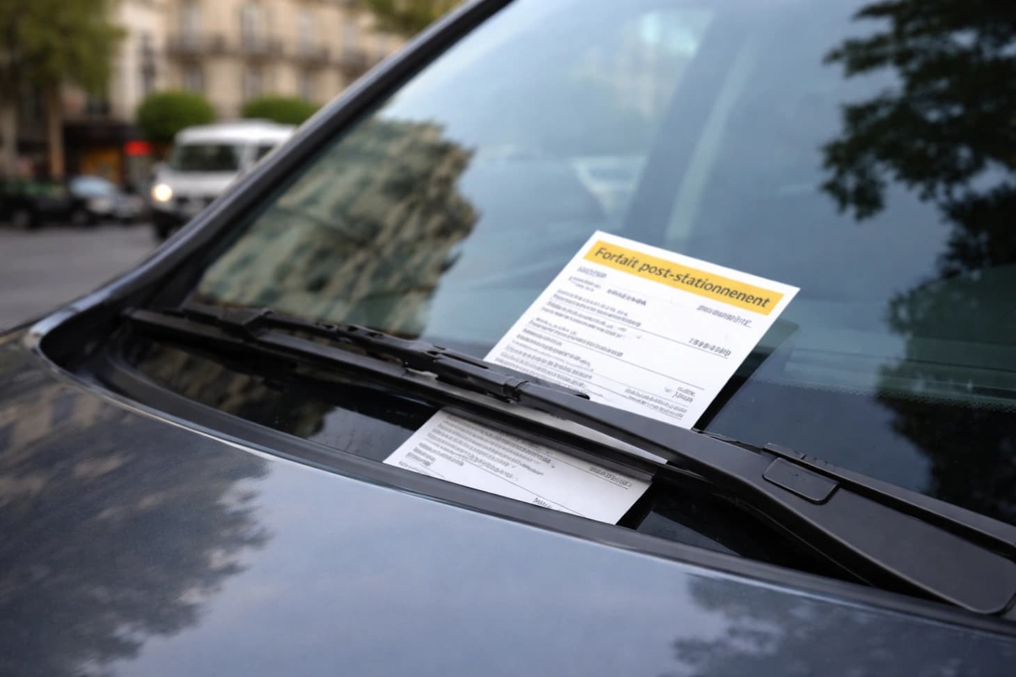 Horodateur de stationnement payant et avis de forfait post-stationnement (FPS)